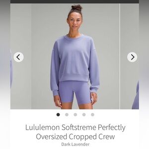 Lululemon Softstreme perfectly oversized cropped crew sz 4
